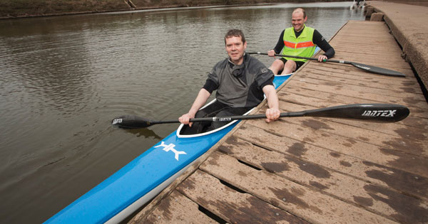 Kayak made of aerospace waste materials