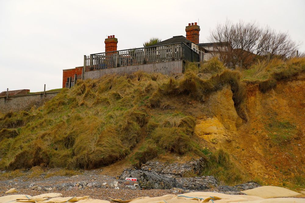 Image of coastal erosion at Thorpeness