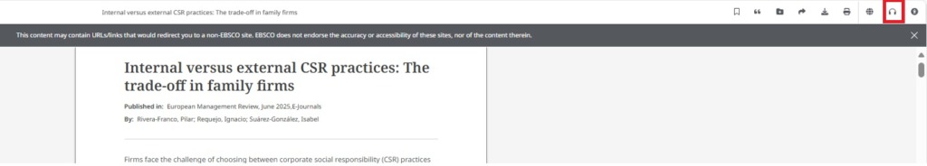 Screenshot - EBSCO fulltext headphones icon